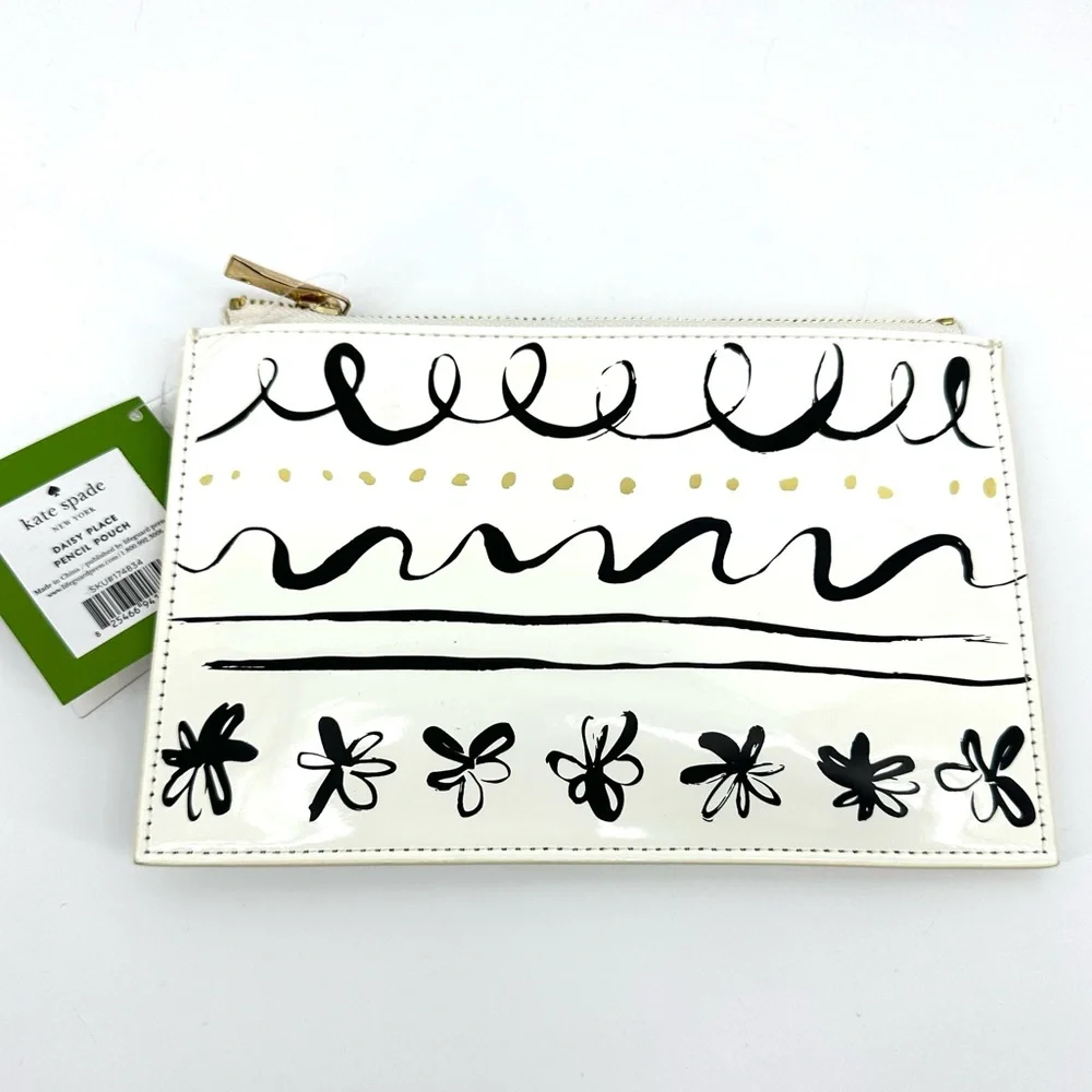 ✨SALE✨ Kate Spade Daisy Place Pencil Eraser Sharpener Ruler Office School Pouch